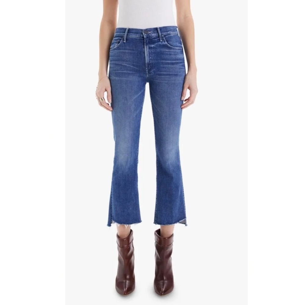 MOTHER The Insider Crop Step Fray Jeans in Wish On A Star